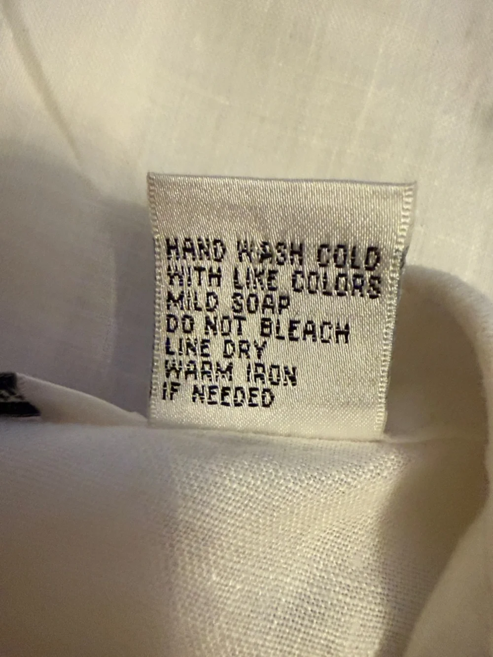 Richard Malcolm Irish Linen Ladybug Embroidered Button Top White Size L - Picture 6 of 8